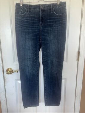 Chico's Women's Straight Leg Jeans in Dark Indigo Wash